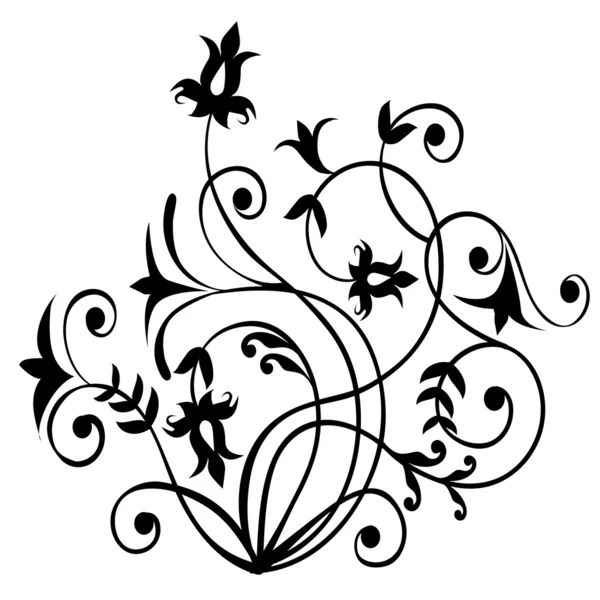 Défilement floral pattern - vecteur — Image vectorielle