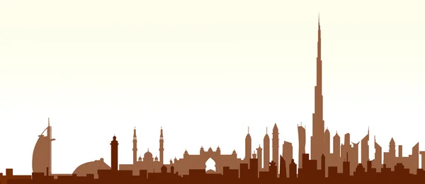 Dubai şehir silüetinin - vektör