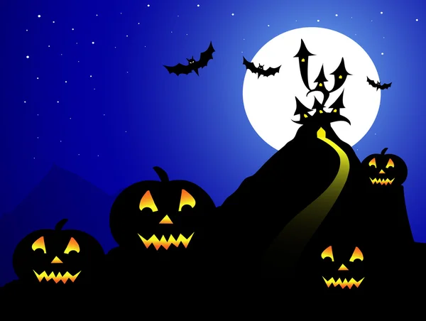 Halloween night-Vector — Stock Vector