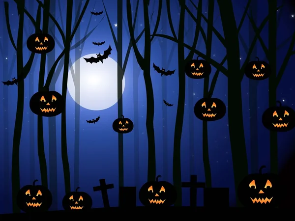 Horror Halloween Background-Vector — Stock Vector