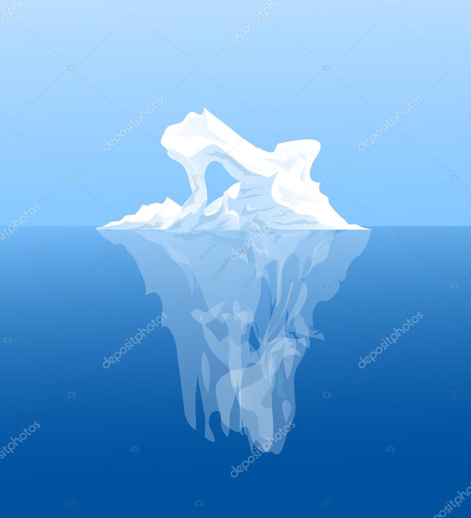 Beauty of Iceberg is a vector illustration.