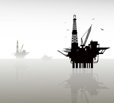 Petrol Rig-vektör
