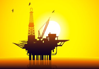 Petrol Rig-vektör
