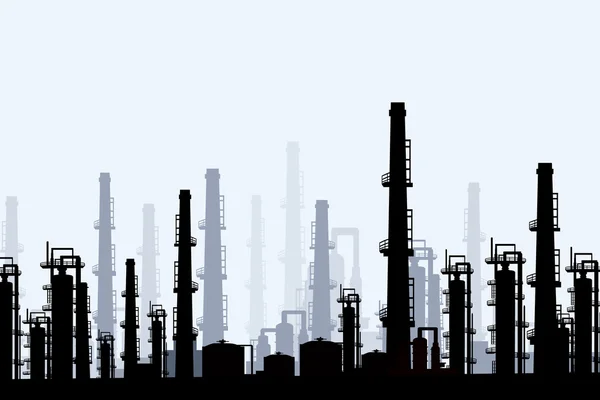 Petrol ve yakıt Rafinerisi — Stok Vektör