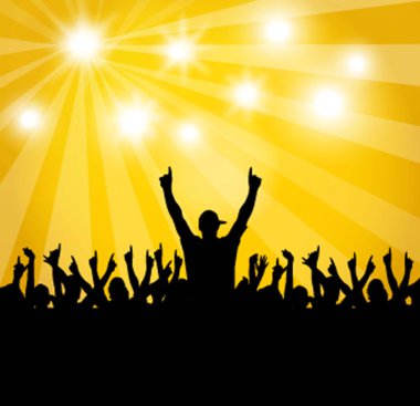 Şerefe konser parti-vektör