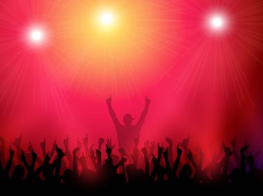 Gece konser parti-vektör