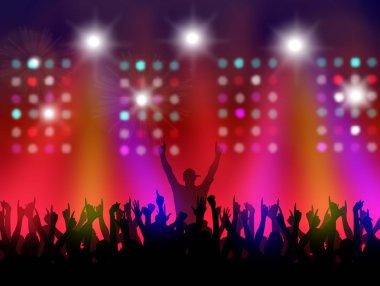 DJ konser parti vektör