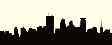 Minneapolis manzarası-vektör