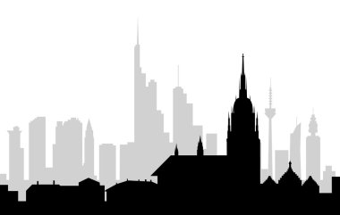 Frankfurt manzarası-vektör