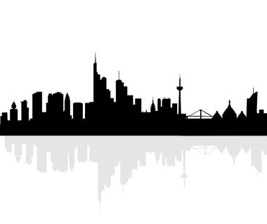 Frankfurt manzarası-vektör