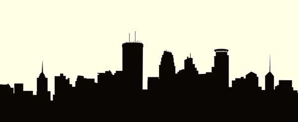 Minneapolis Skyline-Vector — Stockvector