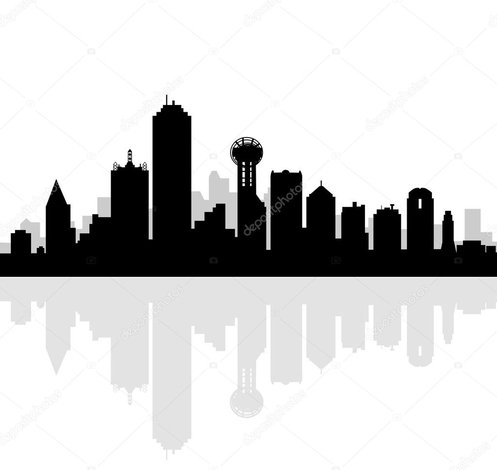 Dallas Skyline is a vector illustration.