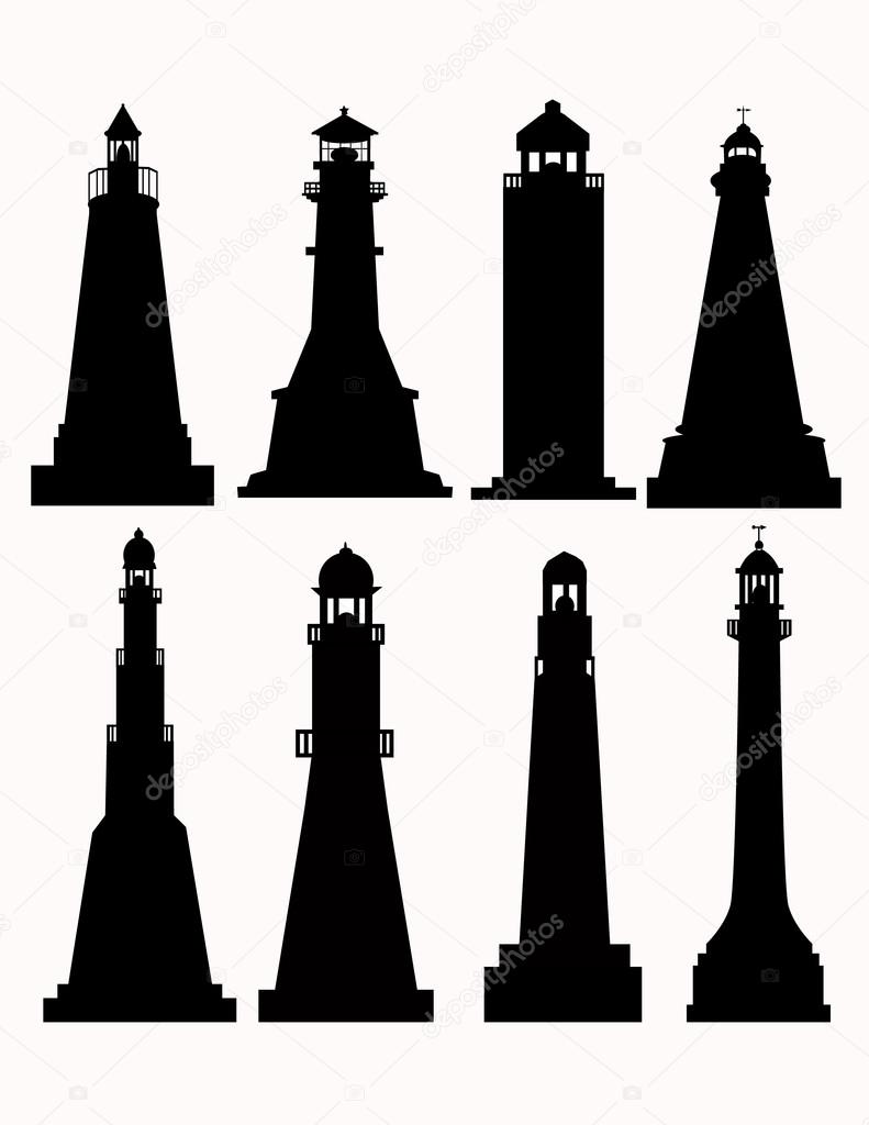 Lighthouse Silhouette Set