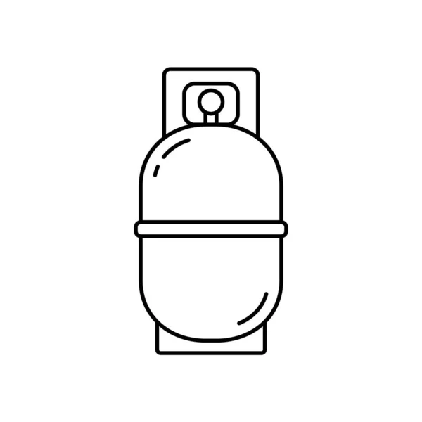 Gasflasche Lineare Ikone Von Kanister Oder Flasche Mit Butan Schwarze — Stockvektor