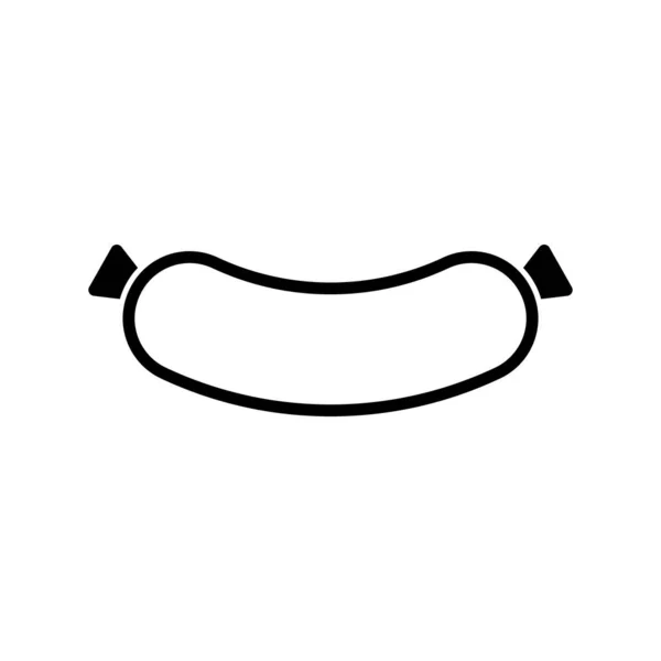 Custodia Salsiccia Logo Silhouette Icona Contorno Copertura Naturale Prosciutto Fatto — Vettoriale Stock