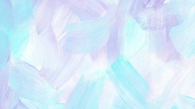 Pastel sanat geçmişi. Açık pembe, beyaz, nane ve leylak renkli akrilik boya. Soyut resim. Büyük fırça darbeleri. Pankart için desenli yüzey şablonu, poster. Yatay illüstrasyon