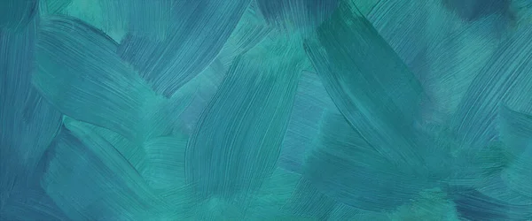 Fond Art Turquoise Foncé Grands Coups Pinceau Peinture Acrylique Couleurs — Photo