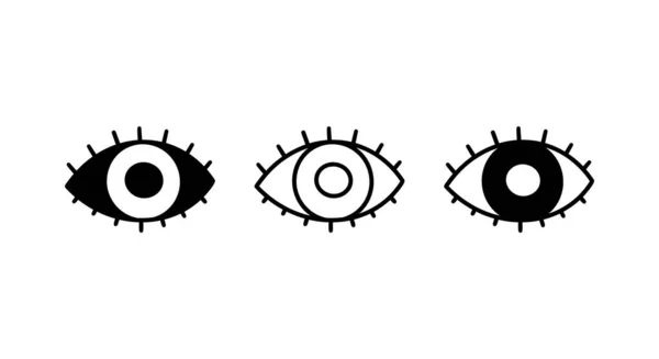 Набор Значков Рисования Глаз Ручной Рисунок Простой Иллюстрации Части Человеческого — стоковый вектор