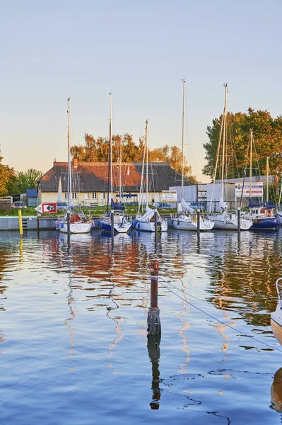 Greifswald August 2020 Blick Auf Den Greifswalder Segelhafen Ryck — Stockfoto