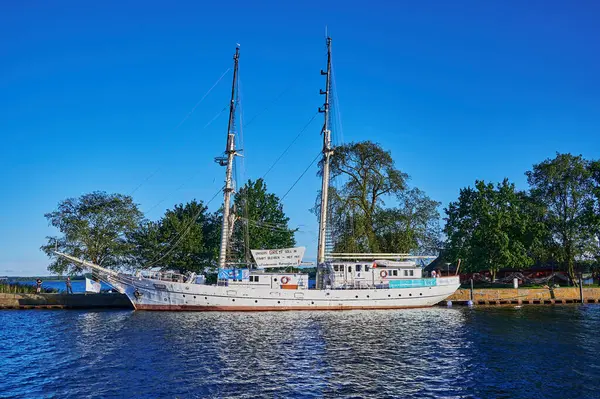 Greifswald Allemagne Août 2020 Vue Port Plaisance Greifswald Sur Fleuve — Photo