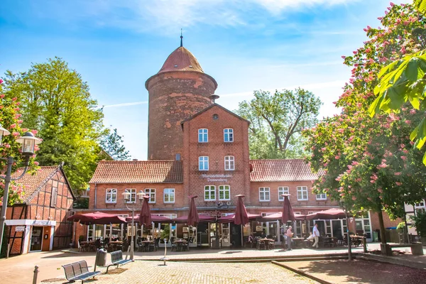 Dannenberg Almanya Mayıs 2019 Tarihi Bir Binası Restoranı Kukla Tiyatrosu — Stok fotoğraf