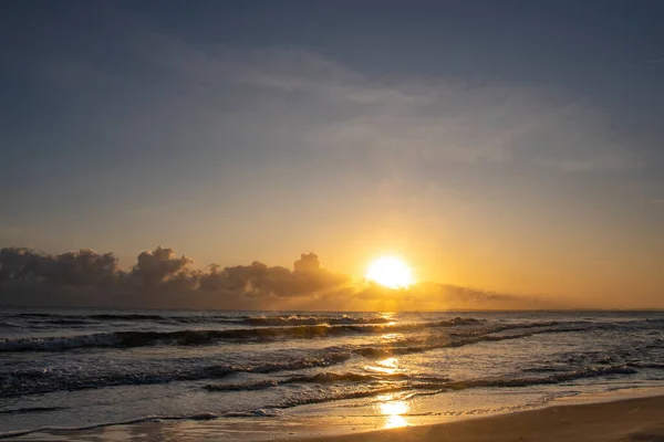 Sol Mañana Playa Desde Isla Usedom Bansin Alemania — Foto de Stock