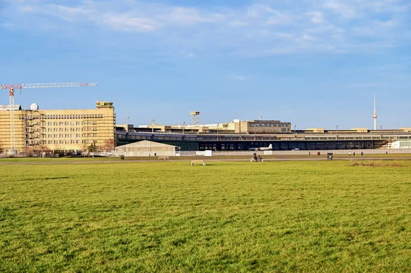 Berlin Dezember 2019 Blick Über Das Gelände Des Ehemaligen Flughafens — Stockfoto