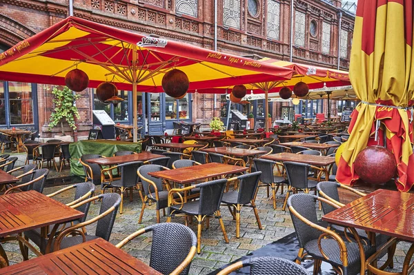 Berlin Deutschland Oktober 2019 Verlassenes Restaurant Mit Verwaisten Tischen Der — Stockfoto