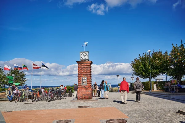 Bansin Almanya Eylül 2019 Clocktower Turistler Kullanım Alanı Ndaki Bansin — Stok fotoğraf