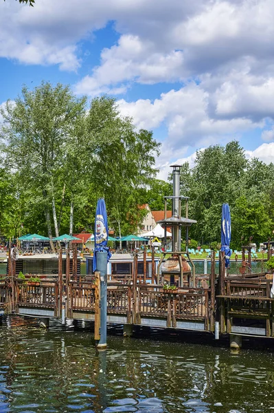 Берлін Німеччина Травня 2021 Екскурсійний Ресторан Берегах Річки Спре Районі — стокове фото