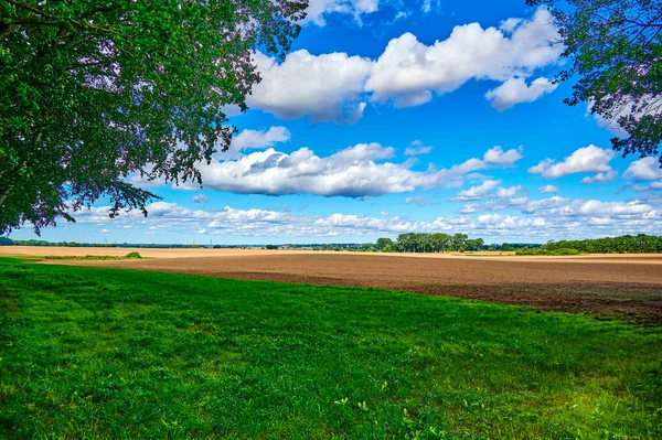 Vista Sobre Paisagem Mecklemburgo Pomerânia Ocidental Alemanha Nas Proximidades Greifswald — Fotografia de Stock