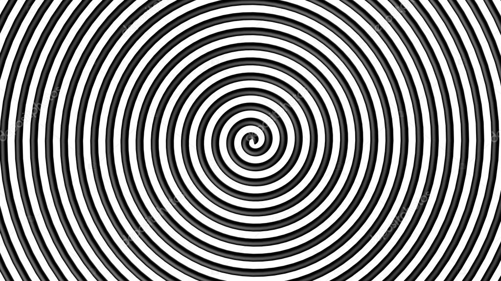 Black and white hypnotic circle