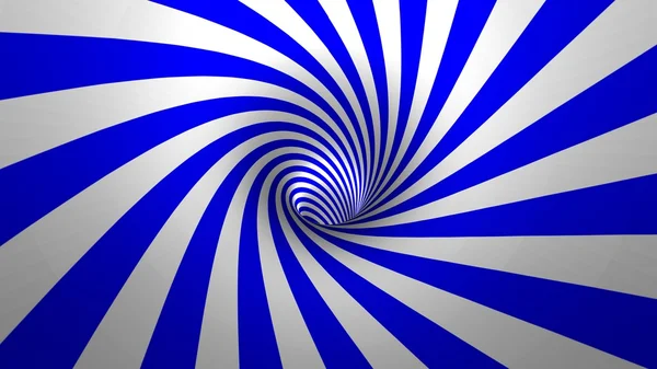 Hypnotic spiral or swirl making blue and white background in 3D — Stock Photo, Image