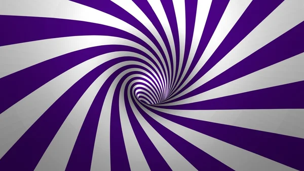 Spirale hypnotique ou tourbillon faisant fond violet et blanc en 3D Photos De Stock Libres De Droits