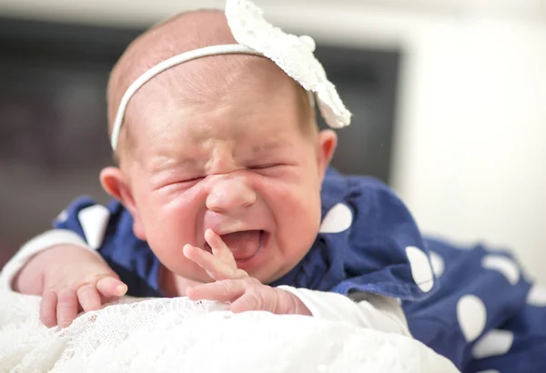new born baby girl crying