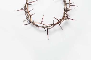 Dikenli taç İsa beyazı izole et