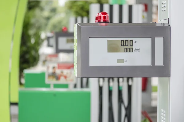 Gas station, pump counter — Stock Photo, Image