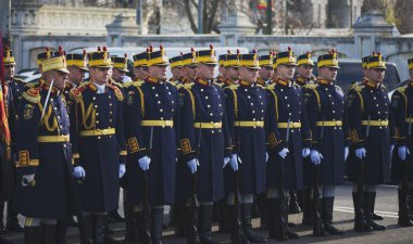 Bükreş, Romanya, Aralık 1: Romanya Milli Günü askeri geçit töreni. 1 Aralık 2015