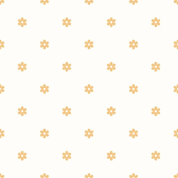 Květinový Vzor Oranžové Bílé Bezešvé Vektorové Pozadí Grafiky Malými Geometrické — Stockový vektor