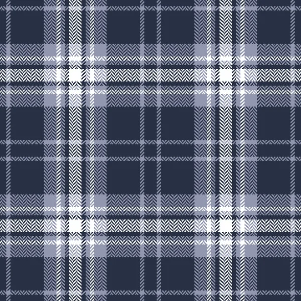 Motif Carreaux Bleu Blanc Fond Vectoriel Texturé Tartan Sans Couture — Image vectorielle