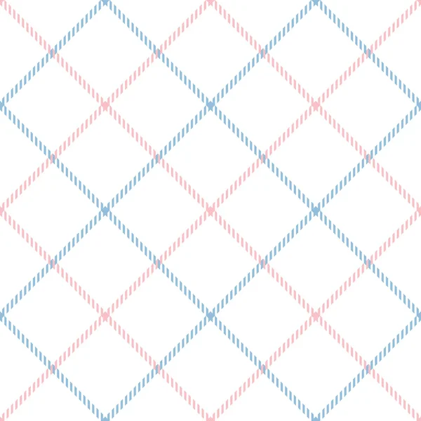 Fantasia Quadri Alta Rosa Blu Bianco Grafica Quadri Tartan Senza — Vettoriale Stock