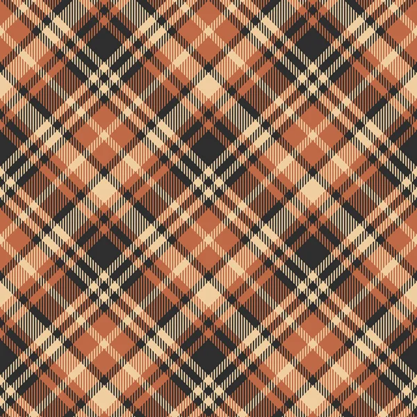 Padrão Xadrez Tartan Marrom Laranja Bege Textura Fundo Vetor Sem —  Vetores de Stock