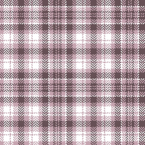 Kockás Minta Rózsaszínben Fehérben Herringbone Texturált Tweed Ellenőrzött Skót Szoknya — Stock Vector