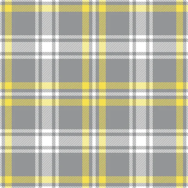 Padrão Xadrez Tartan Cinza Amarelo Branco Gráfico Fundo Texturizado Sem — Vetor de Stock