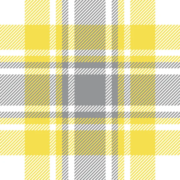 Желтый Серовато Белый Вектор Рисунка Бесшовный Яркий Тартан Проверил Фоновую — стоковый вектор