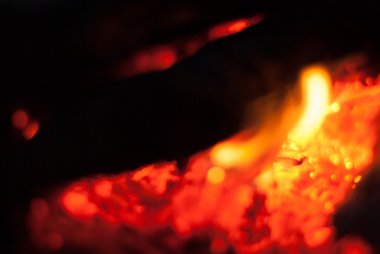 Yangın smoldering arka plan köz