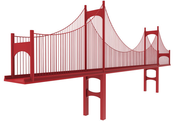 suspension bridge illustration