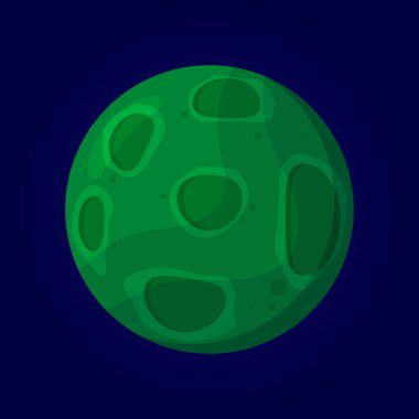 Uzayda bir gezegen. Vektör karikatür çizimi. Ayrı nesne.