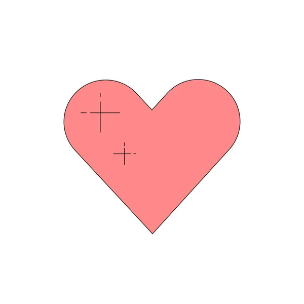 Coração. Conceito do Dia de São Valentim. Ilustração vetorial. Isolados. — Vetor de Stock