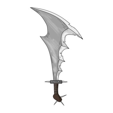 Balta. Vektör çizimi. Beyaz arkaplandaki izole nesne.